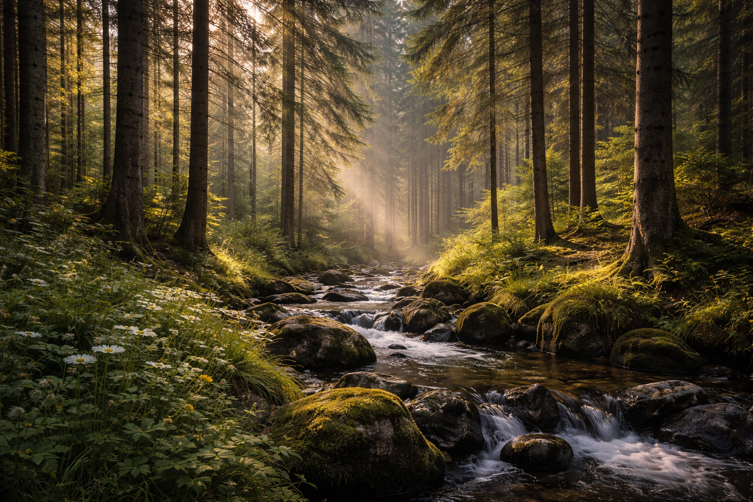 Symbolbild für Bestattungsvorsorge in ruhiger Waldlandschaft